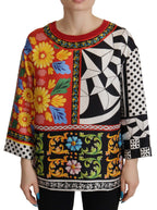 Dolce &amp; Gabbana Multicolor Printed Baroque Loose Long Sleeve