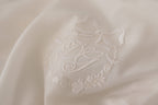 Dolce &amp; Gabbana White Silk DG Logo Embroidered Long Sleeves Blouse