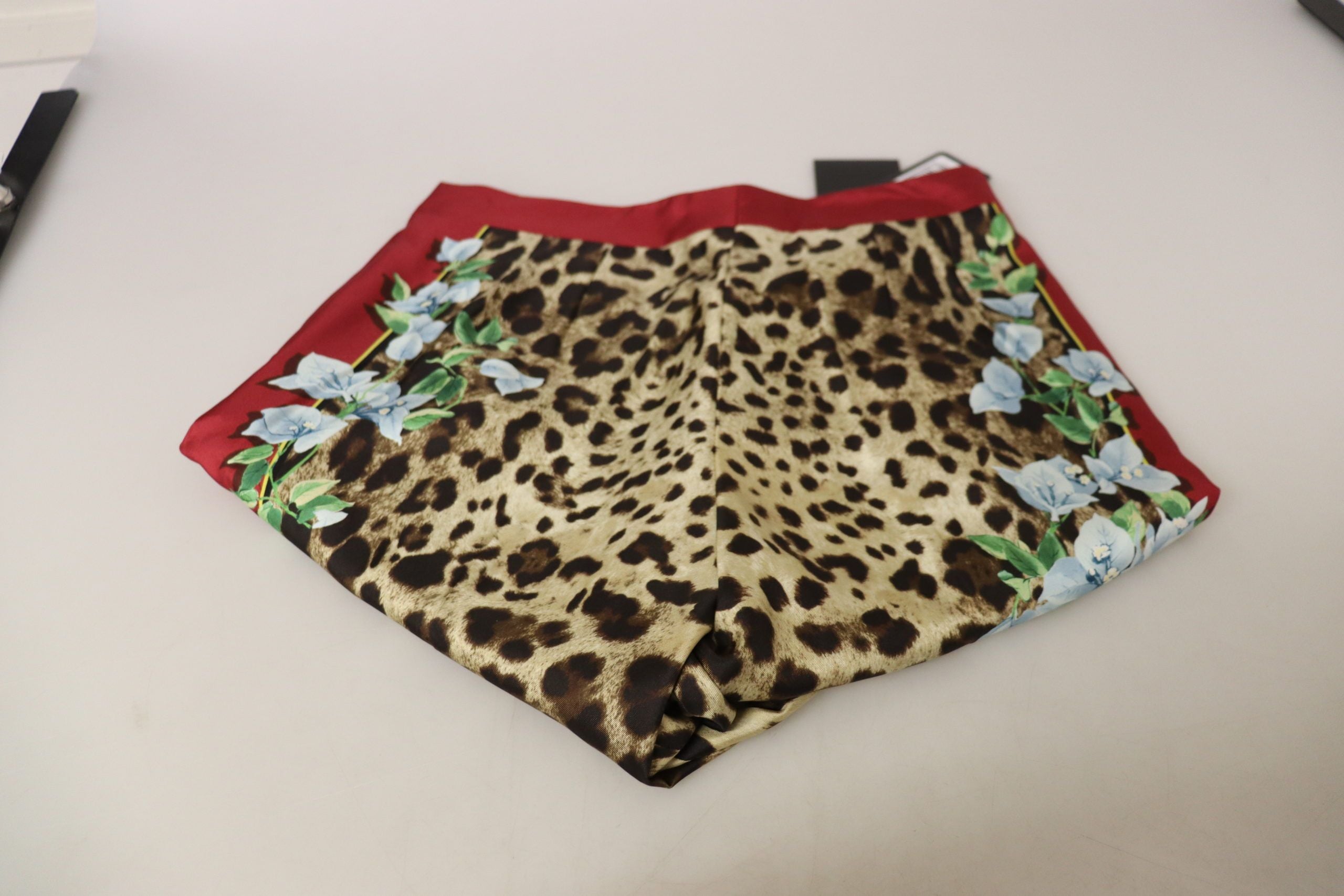 Dolce &amp; Gabbana Multicolor Leopard Flora Printed Mid Waist Trouser Pants