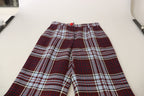Dolce &amp; Gabbana Gray Checked High Waist Cropped Trouser Pants