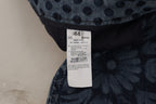 Dolce &amp; Gabbana Blue Floral High Waist Skinny Denim Jeans