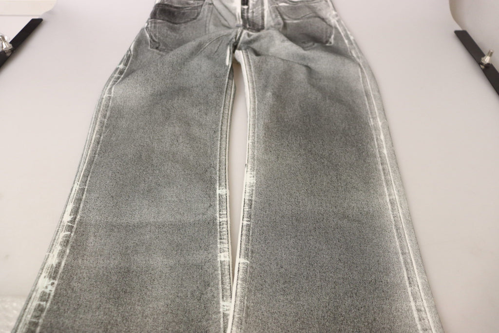 Dolce &amp; Gabbana Gray Washed High Waist Denim Pants Cotton Jeans