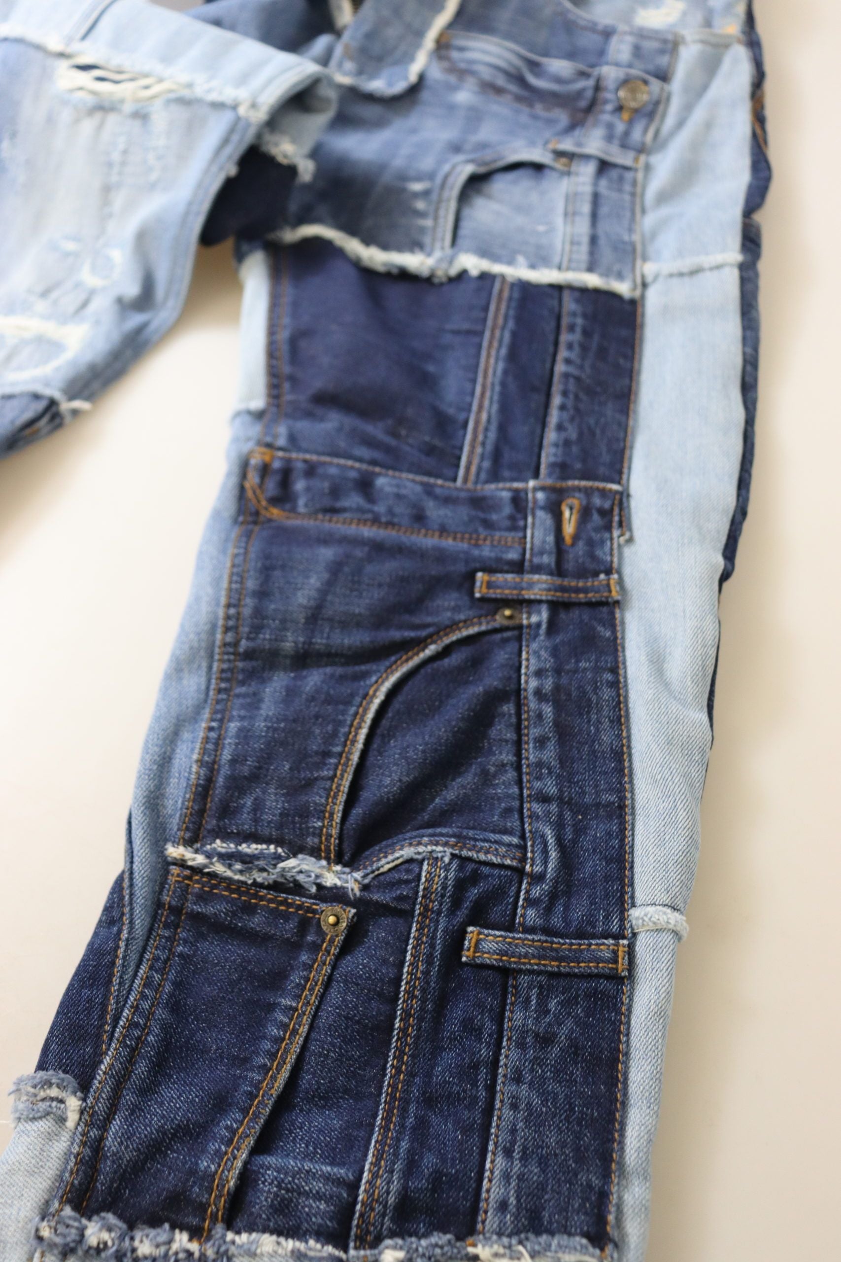 Dolce &amp; Gabbana Multicolor Patchwork High Waist Denim Jeans