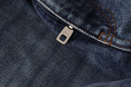 Dolce &amp; Gabbana Blue Denim Crystal Embellished Pants Jeans