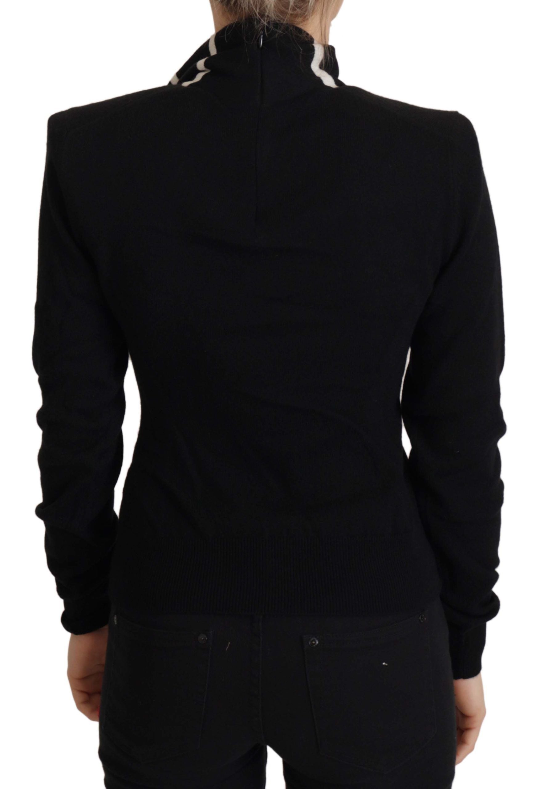 Dolce &amp; Gabbana Black Cashmere Turtleneck Pullover Sweater