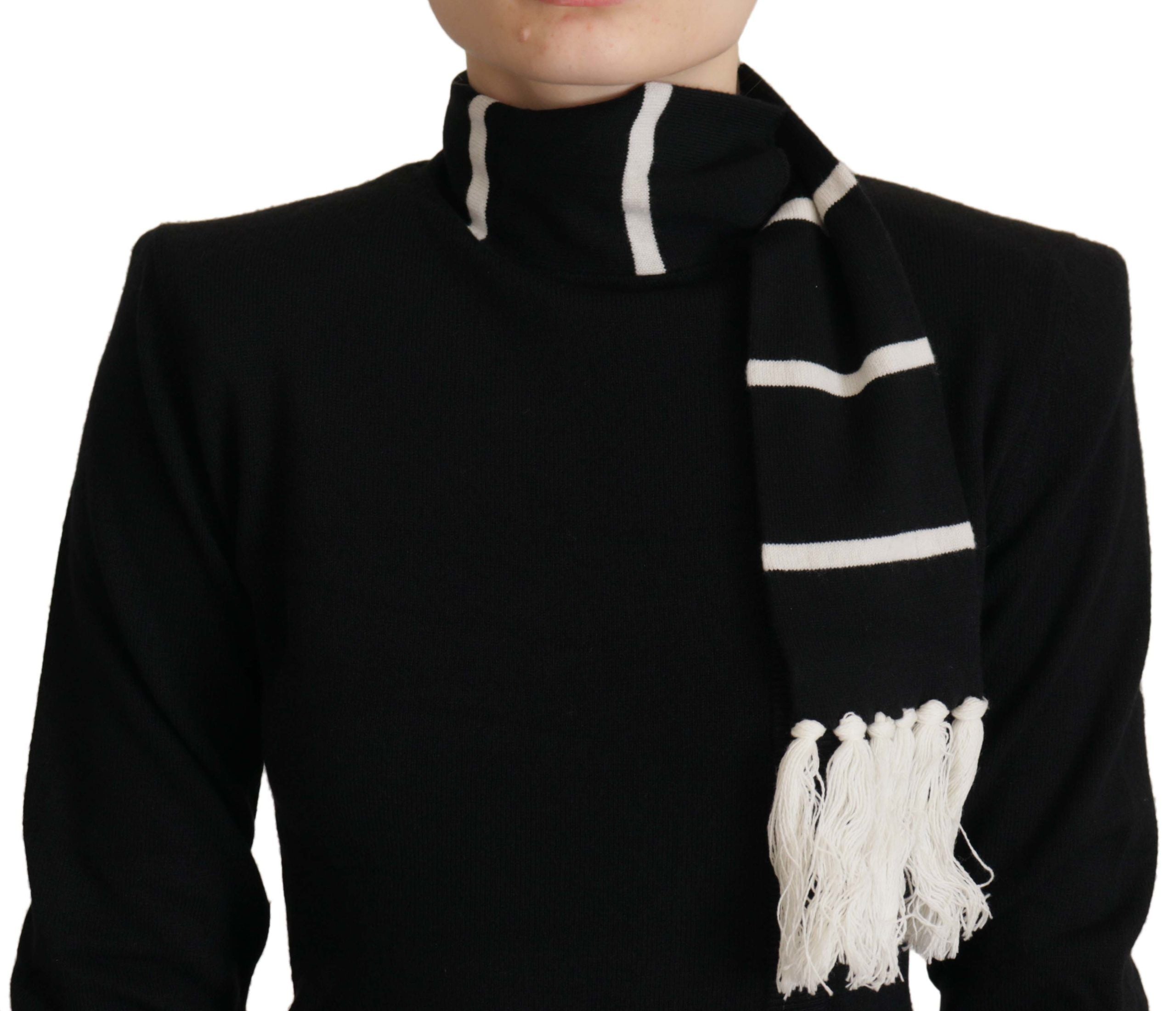 Dolce &amp; Gabbana Black Cashmere Turtleneck Pullover Sweater