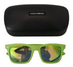 Dolce &amp; Gabbana Green Rubber Full Rim Frame Shades DG6095 Acid Sunglasses