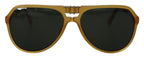 Dolce &amp; Gabbana Yellow Acetate Black Lens Aviator DG4196 Sunglasses