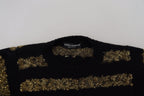 Dolce &amp; Gabbana Black Gold D&amp;G Crystal Cashmere Sweater