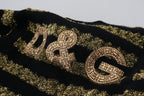 Dolce &amp; Gabbana Black Gold D&amp;G Crystal Cashmere Sweater