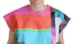 Dolce &amp; Gabbana Multicolor TV Print Blouse Cotton T-shirt