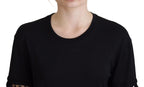 Dolce &amp; Gabbana Black T-shirt Blouse Tassle Cotton Blouse