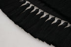 Dolce &amp; Gabbana Black T-shirt Blouse Tassle Cotton Blouse