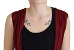 Dolce &amp; Gabbana Bordeaux Silk Stretch Top Vest Blouse