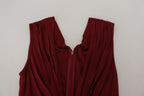 Dolce &amp; Gabbana Bordeaux Silk Stretch Top Vest Blouse