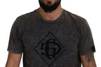 Dolce &amp; Gabbana Gray Discolored Effect DG Logo T-shirt