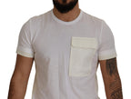 Dolce &amp; Gabbana White Flap Pocket Short Sleeves T-shirt