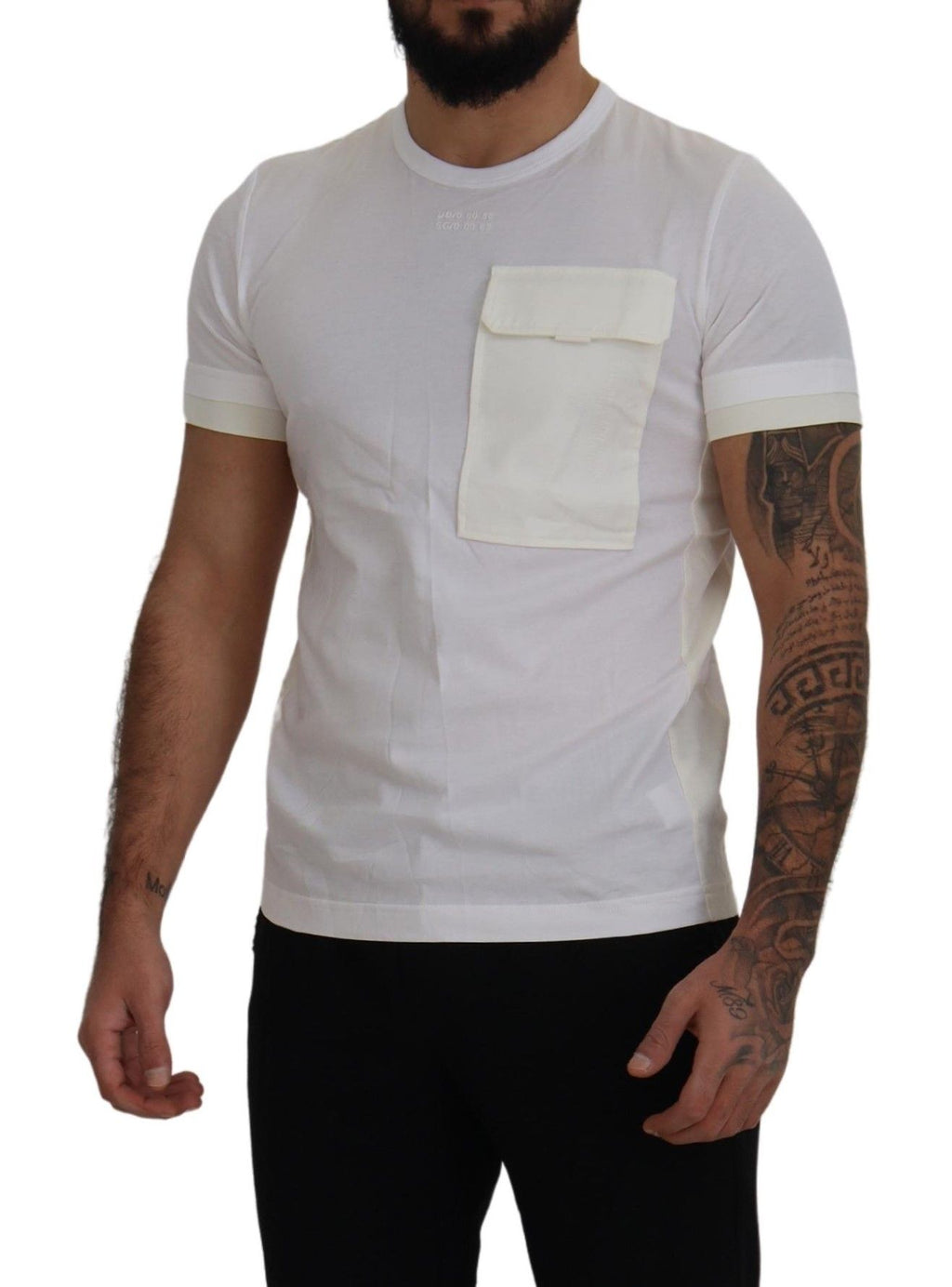 Dolce &amp; Gabbana White Flap Pocket Short Sleeves T-shirt