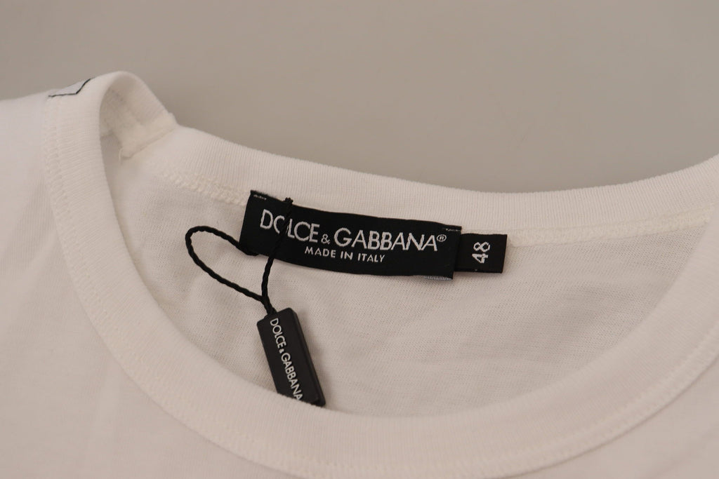 Dolce &amp; Gabbana White Flap Pocket Short Sleeves T-shirt