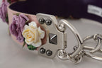 Dolce & Gabbana Multicolor Floral Appliques Metal Shoulder Strap