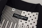 Dolce &amp; Gabbana White Black Patterned Button Down Shirt