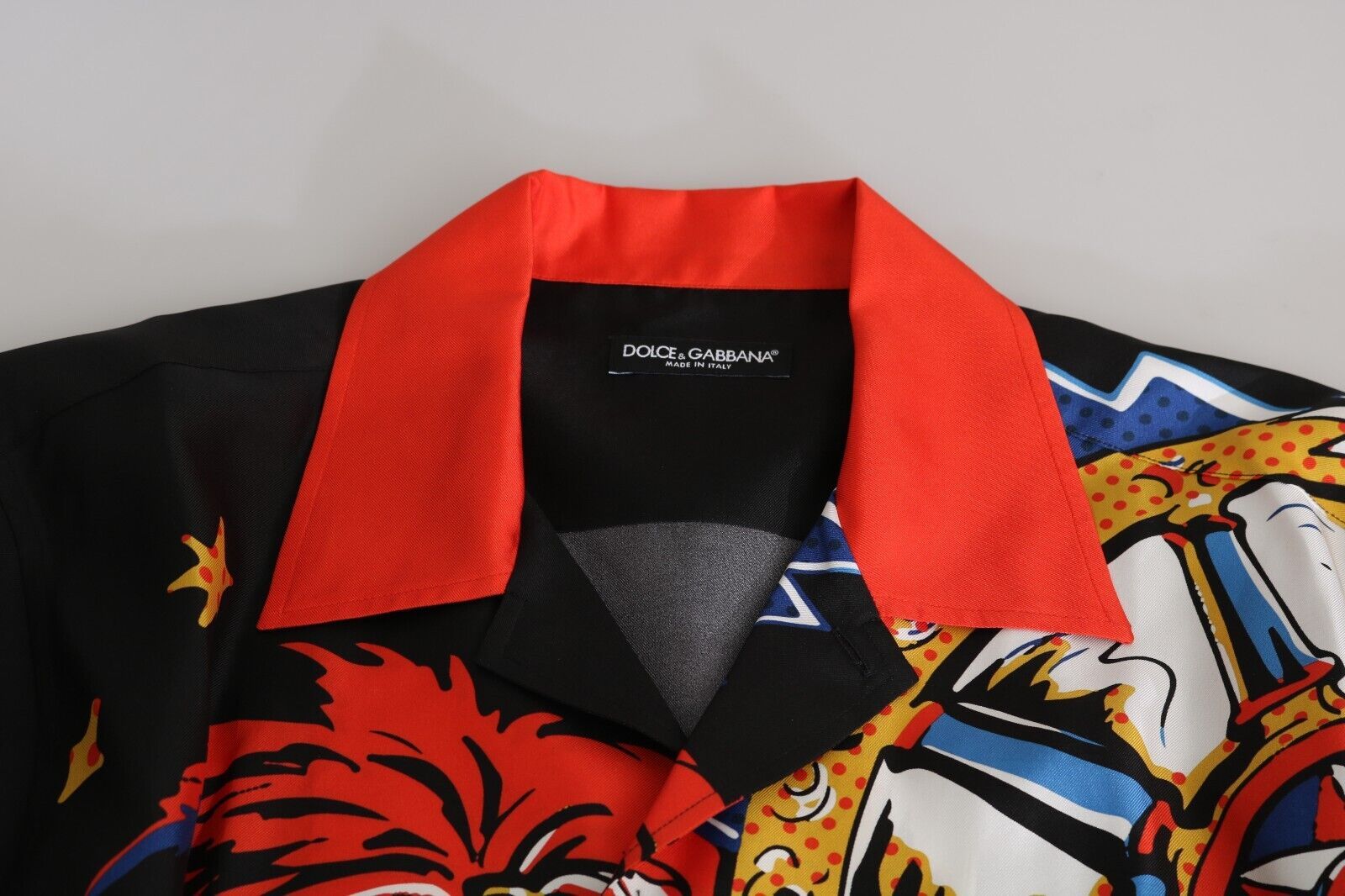 Dolce &amp; Gabbana Multicolor Printed Short Sleeves Casual Shirt