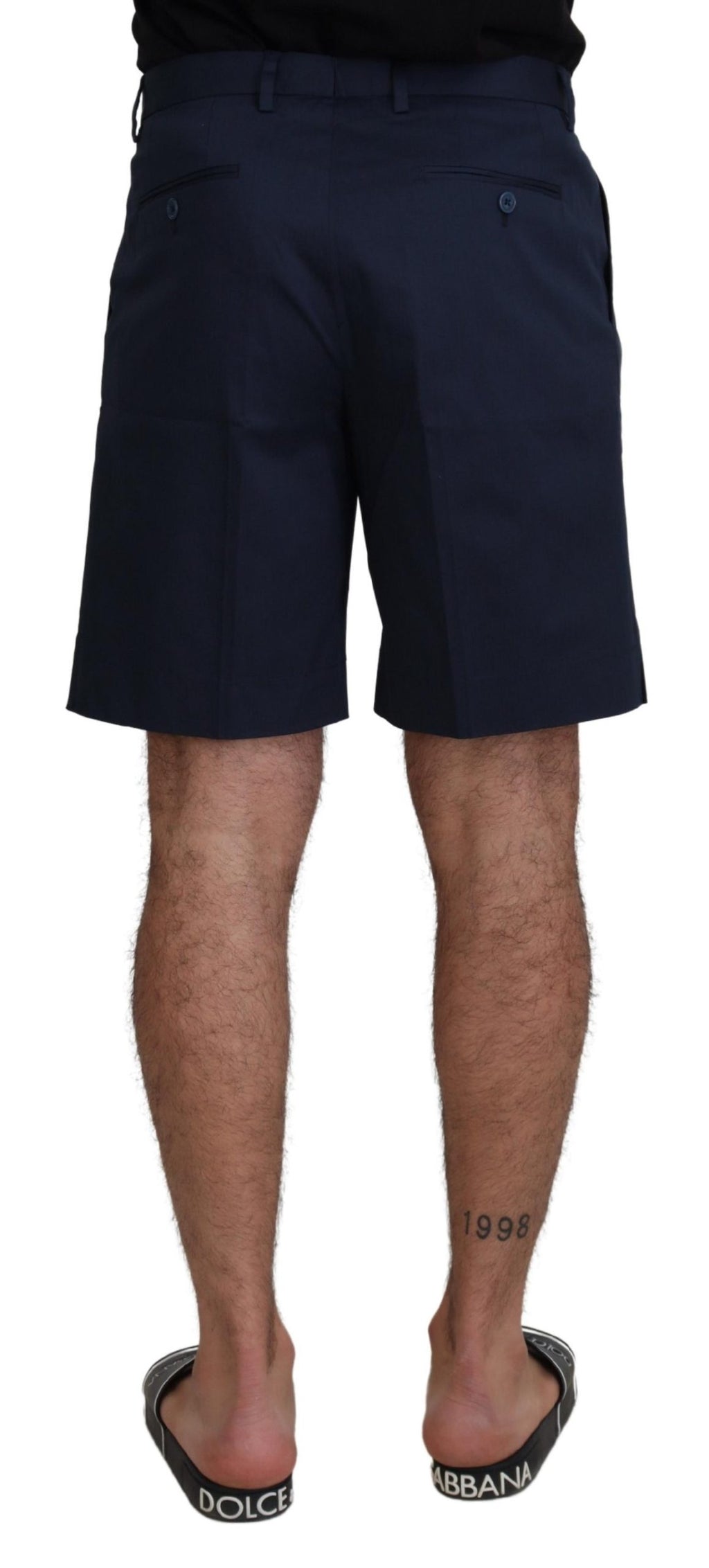 Dolce &amp; Gabbana Blue Chinos Cotton Stretch Casual Shorts