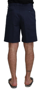 Dolce &amp; Gabbana Blue Chinos Cotton Stretch Casual Shorts