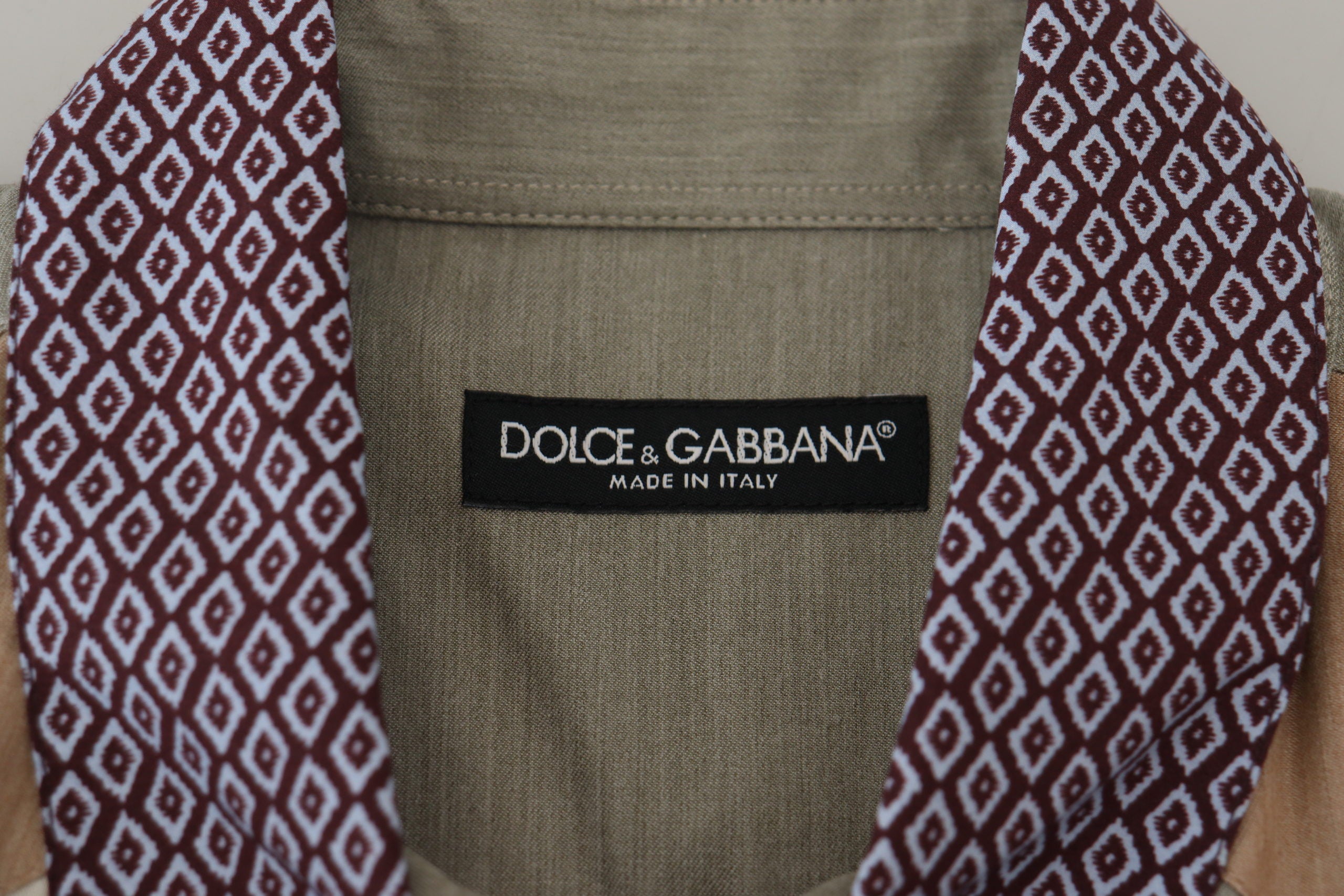 Dolce &amp; Gabbana Multicolor Cotton Patchwork Slim Shirt