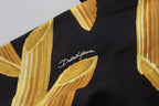 Dolce &amp; Gabbana Black Casual Penne Rigate Linen Casual Shirt