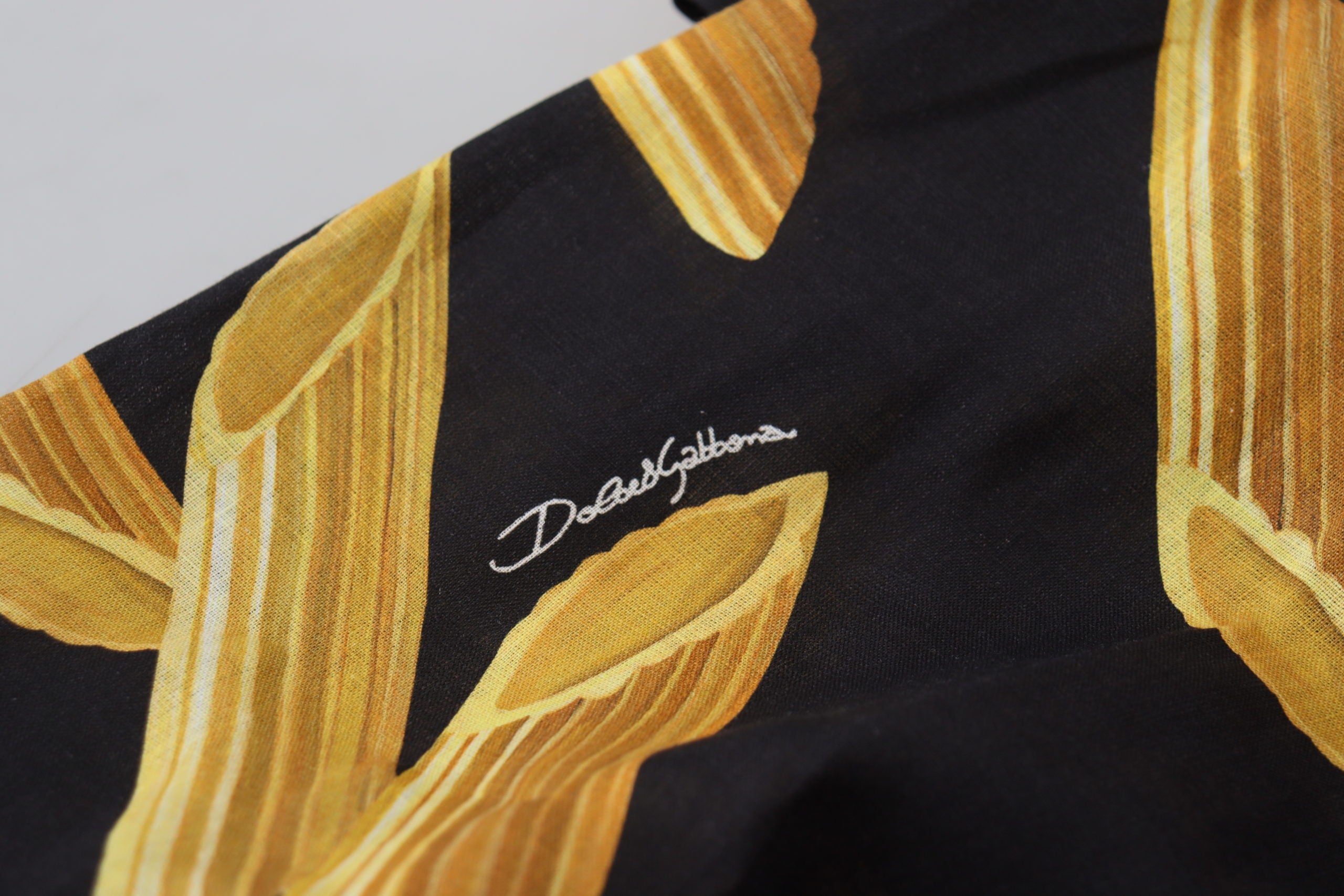 Dolce &amp; Gabbana Black Casual Penne Rigate Linen Casual Shirt