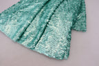 Dolce &amp; Gabbana Blue Sequined Pleated Aline Midi Nylon Dress