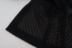 Dolce &amp; Gabbana Black Button Down Long Blazer Cotton Jacket