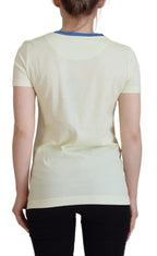 Dolce &amp; Gabbana Yellow Havanity Round Neck Tee Cotton T-shirt