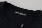 Dolce &amp; Gabbana Black D&amp;G Fashion Round Neck Cotton T-shirt