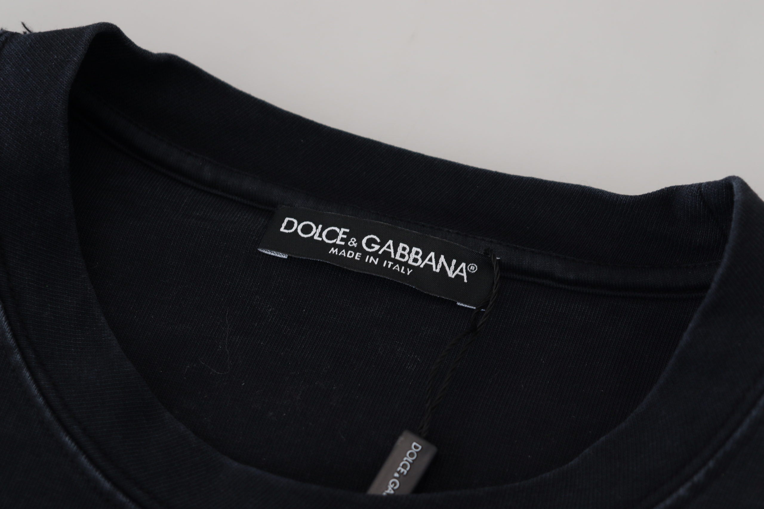 Dolce &amp; Gabbana Black D&amp;G Fashion Round Neck Cotton T-shirt