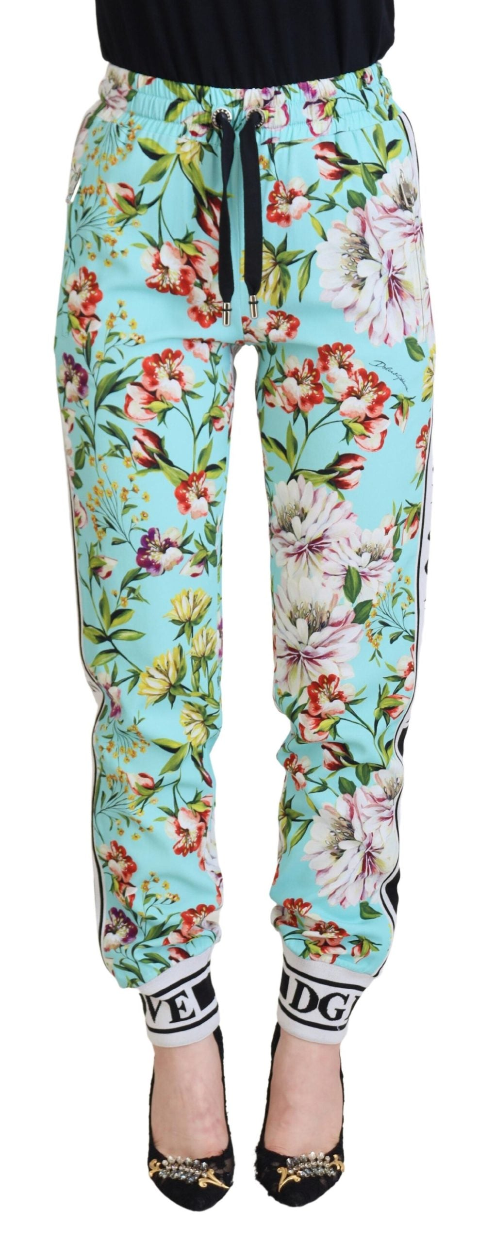 Dolce &amp; Gabbana Multicolor Floral Sweatpants Pants