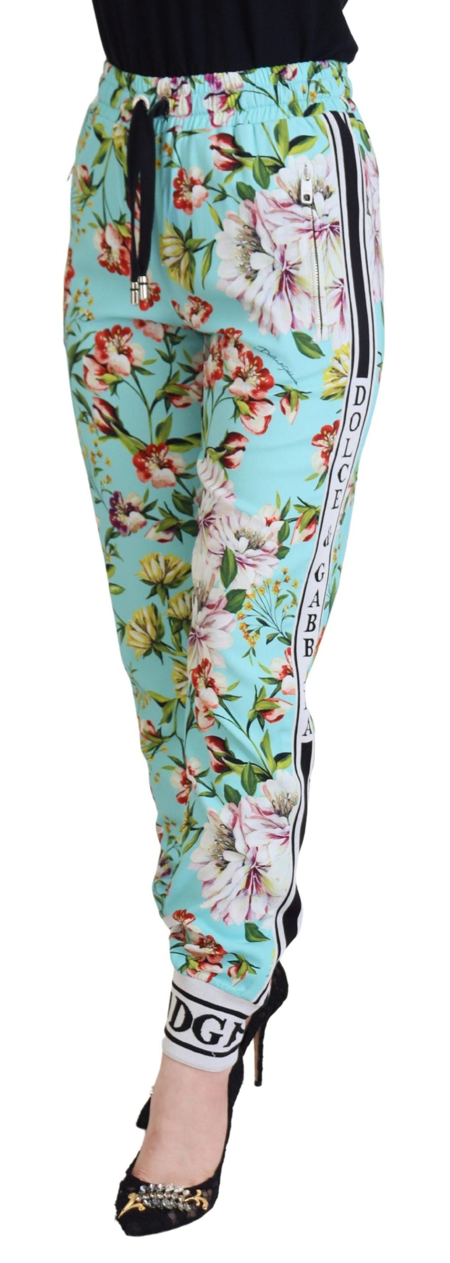 Dolce &amp; Gabbana Multicolor Floral Sweatpants Pants