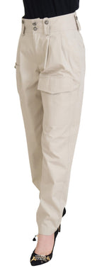 Dolce &amp; Gabbana Beige High Waist Women Pants