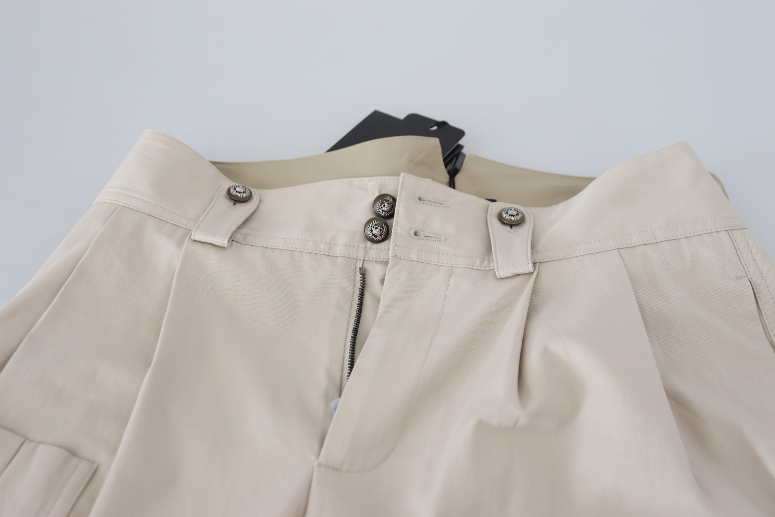 Dolce &amp; Gabbana Beige High Waist Women Pants