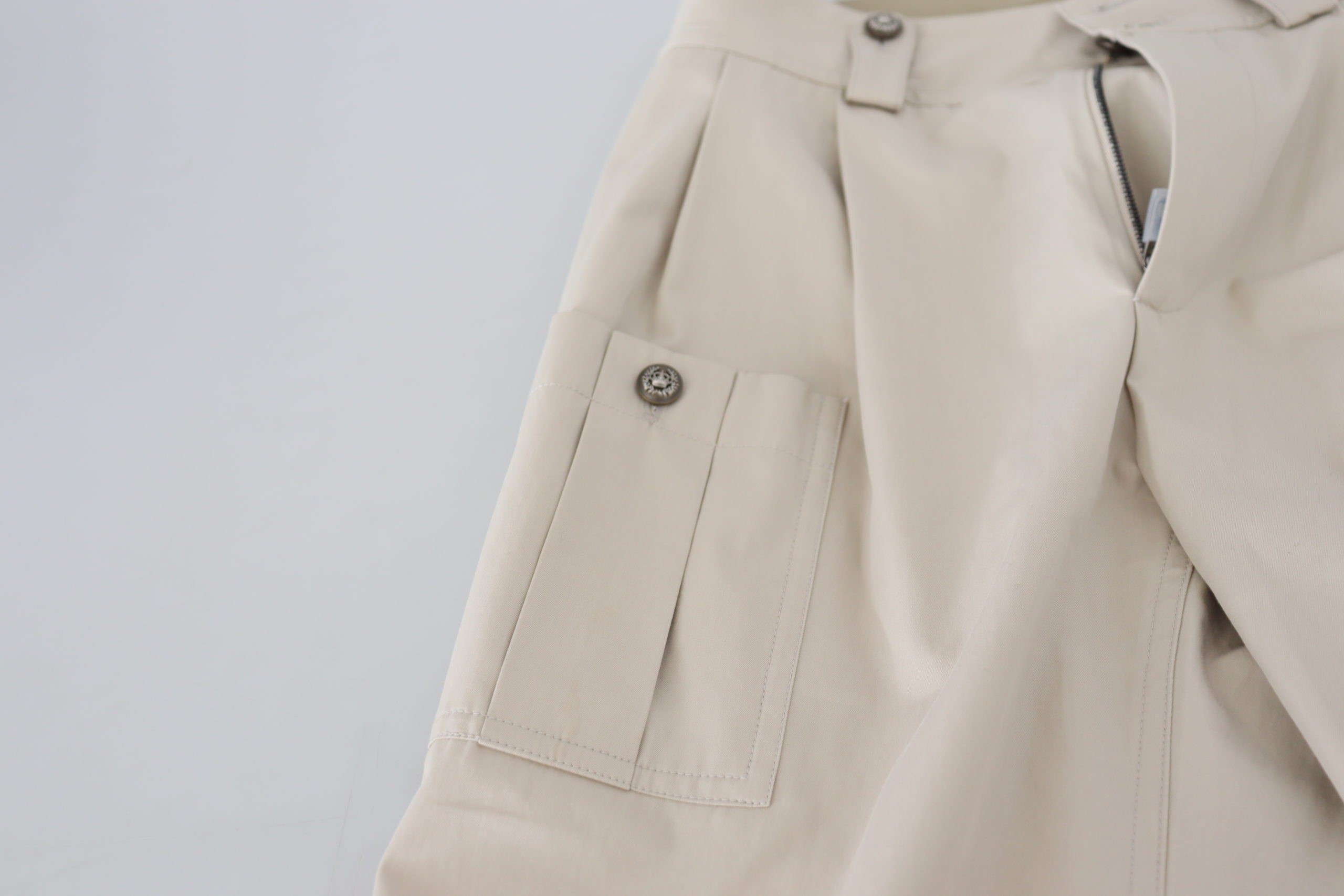 Dolce &amp; Gabbana Beige High Waist Women Pants