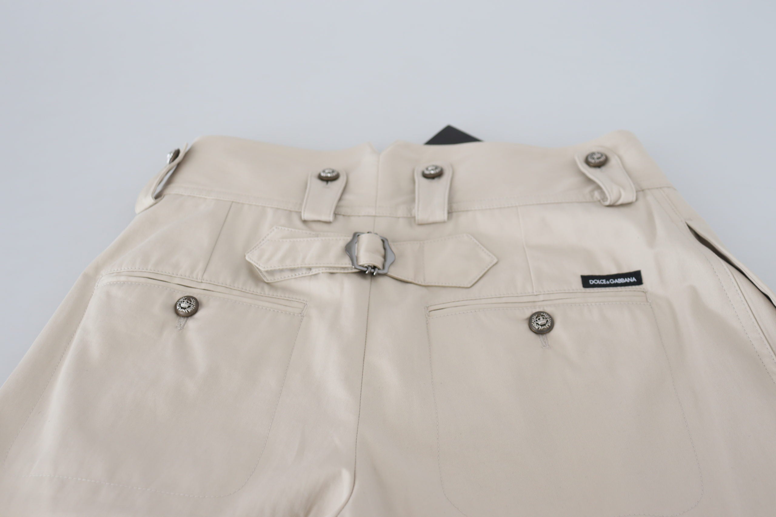 Dolce &amp; Gabbana Beige High Waist Women Pants