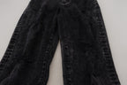 Dolce &amp; Gabbana Black Washed Cotton High Waist Denim Jeans