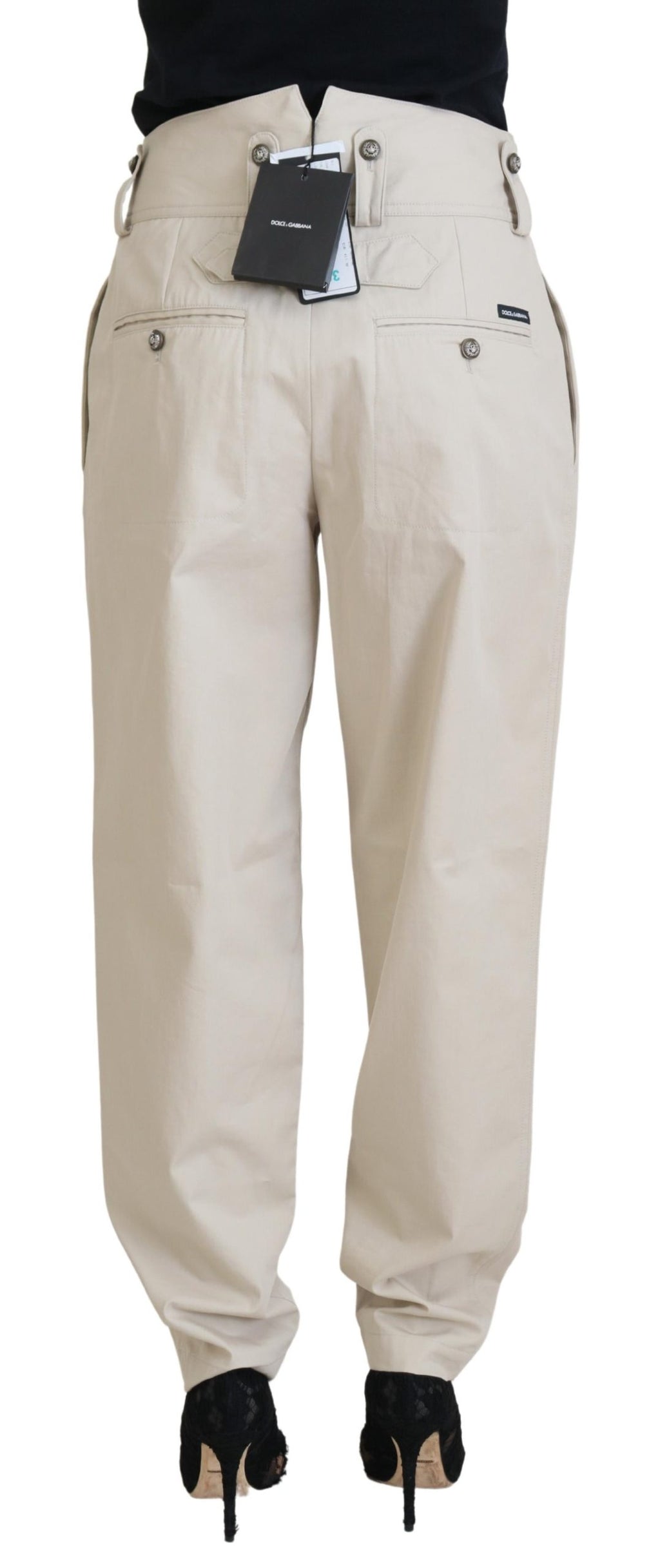 Dolce &amp; Gabbana Beige Cotton Women Cargo Pants