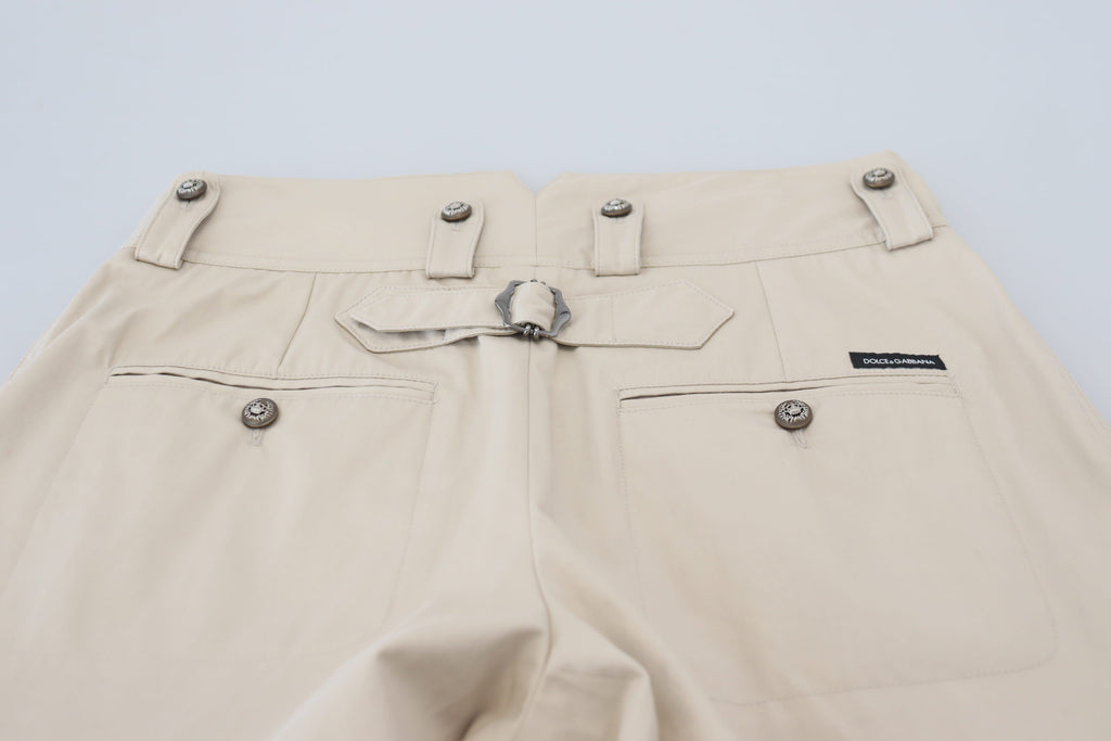Dolce &amp; Gabbana Beige Cotton Women Cargo Pants