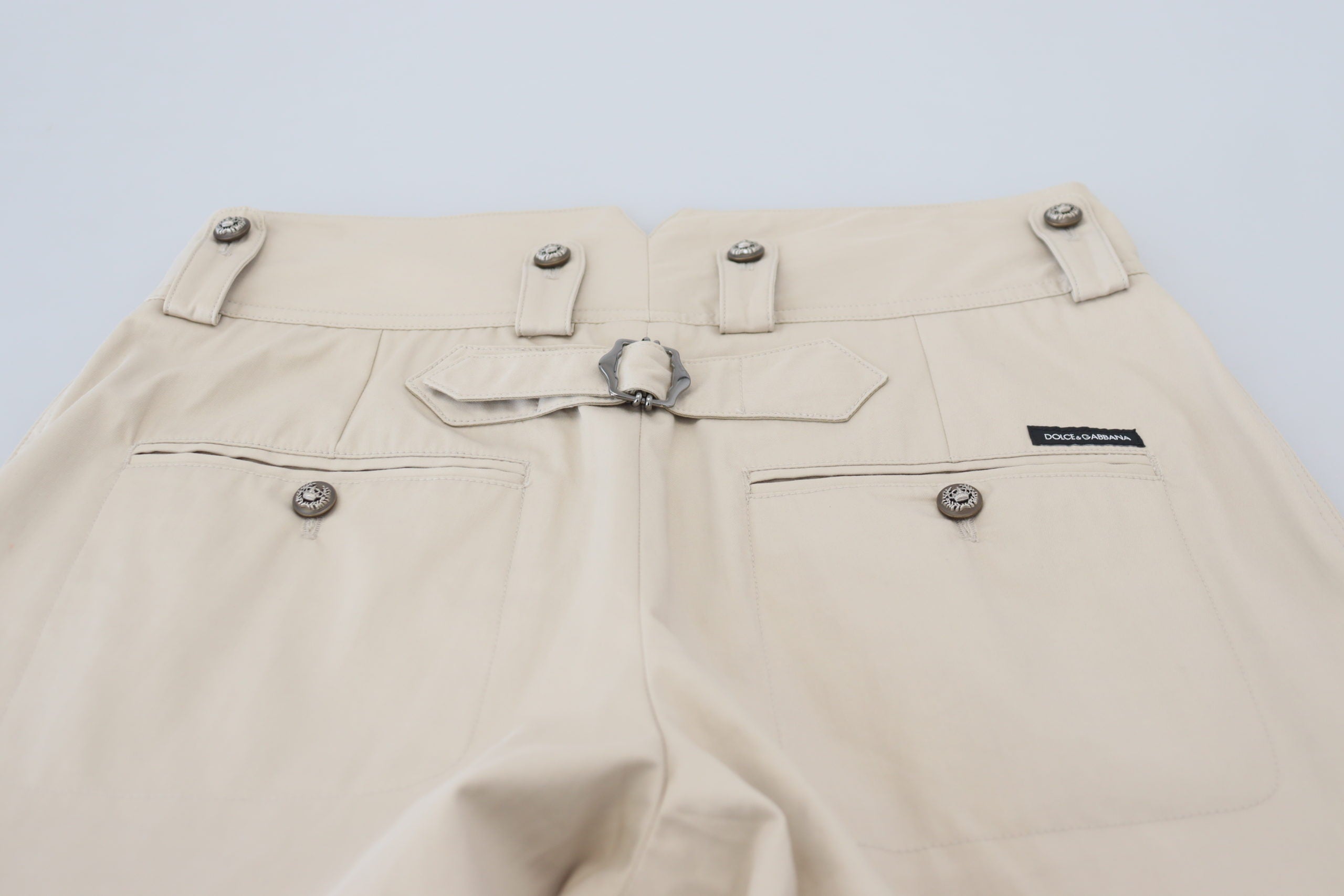 Dolce &amp; Gabbana Beige Cotton Women Cargo Pants