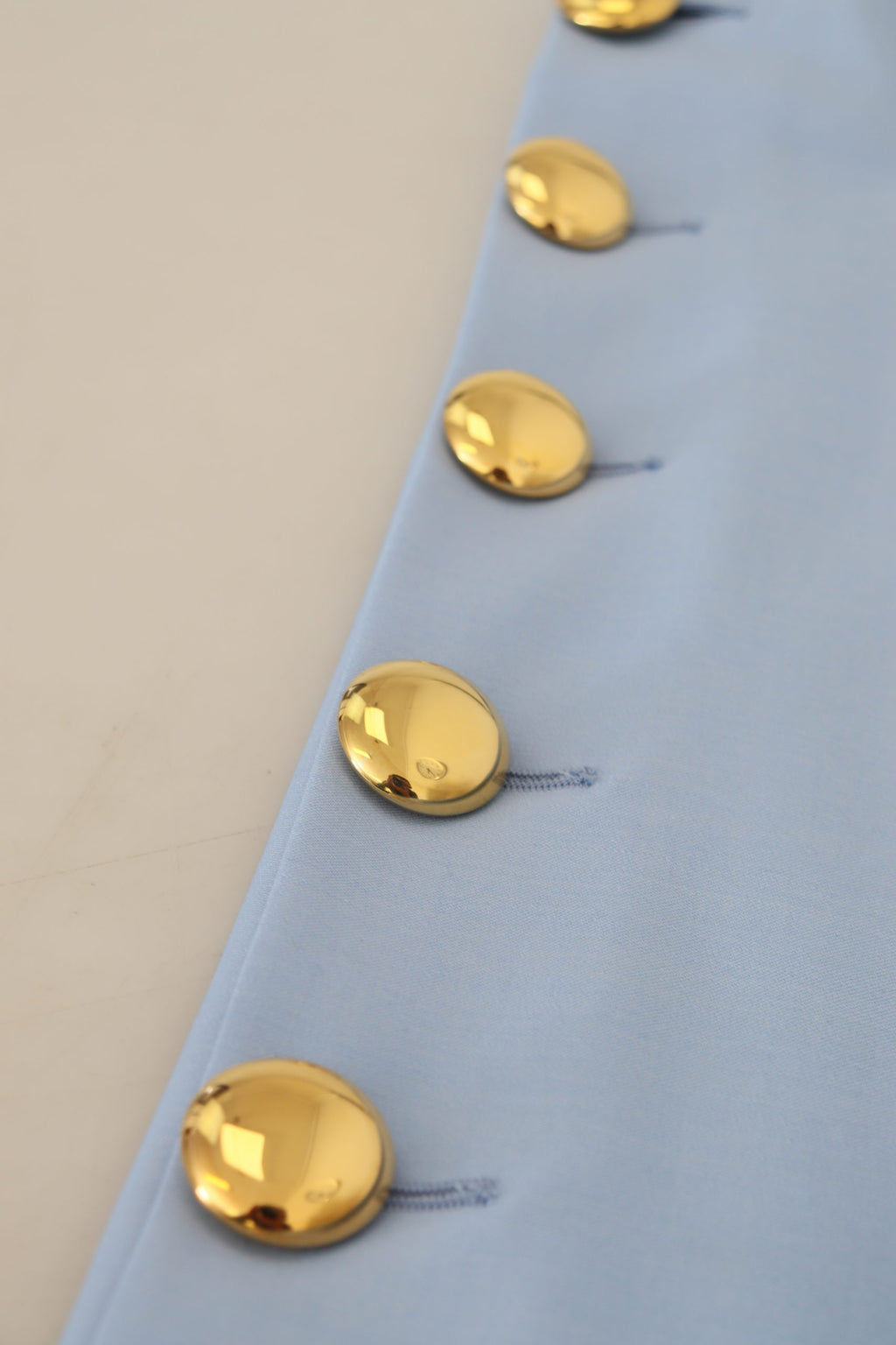 Dolce &amp; Gabbana Light Blue Button Wide Leg Pants