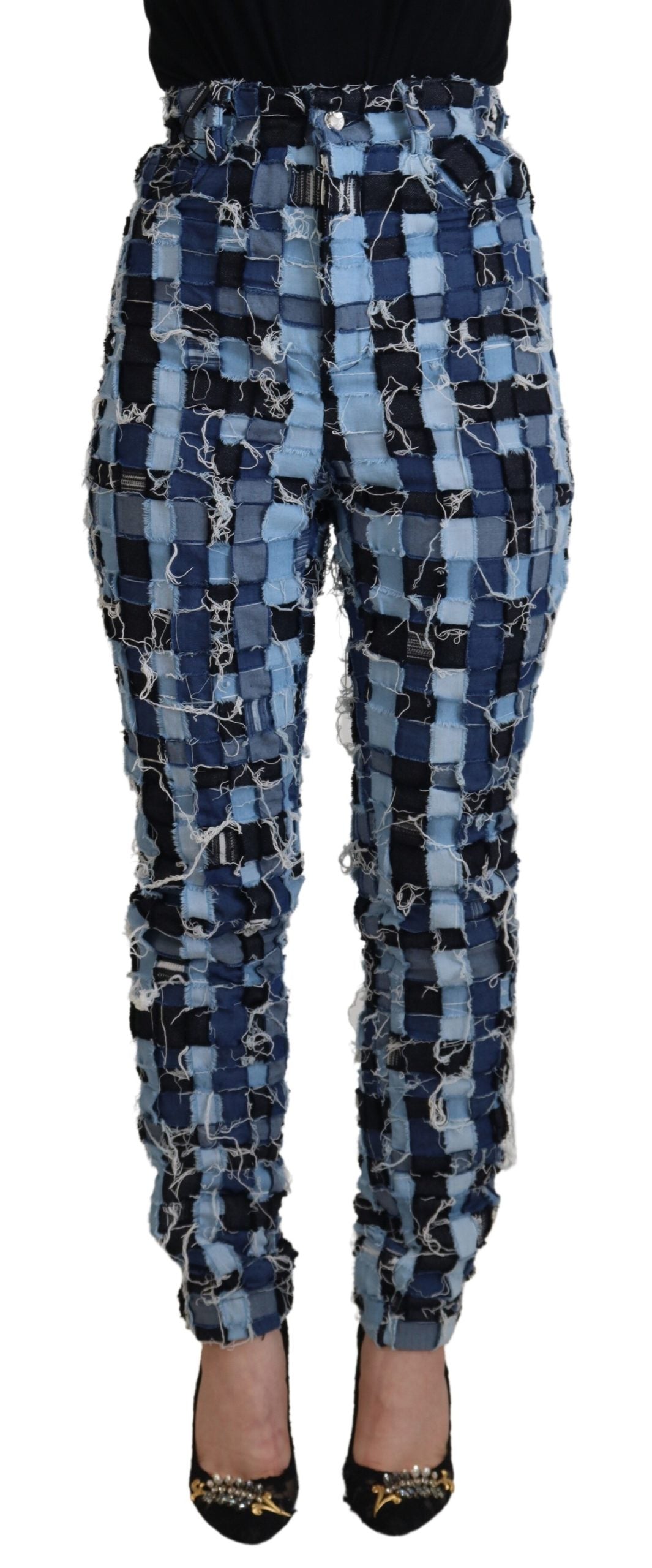 Dolce &amp; Gabbana Multicolor Patchwork Cotton Denim Jeans