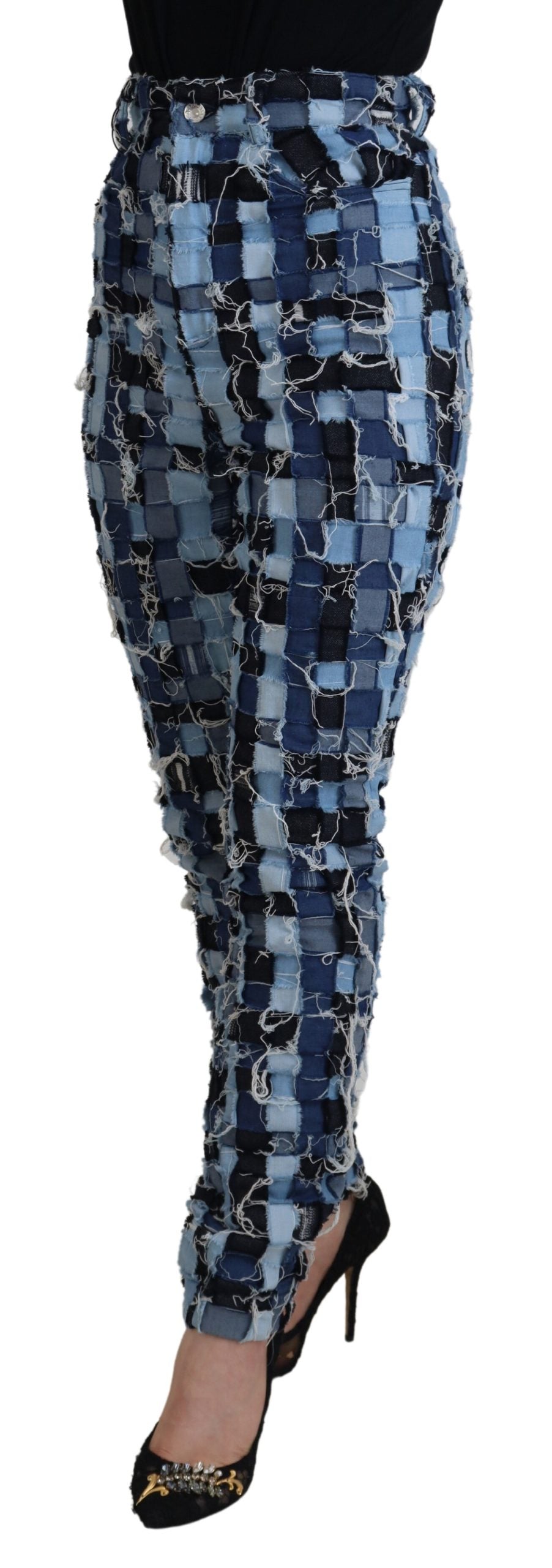 Dolce &amp; Gabbana Multicolor Patchwork Cotton Denim Jeans