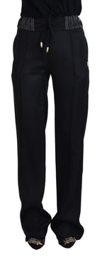 Dolce &amp; Gabbana Black Straight Fit Cotton Pants
